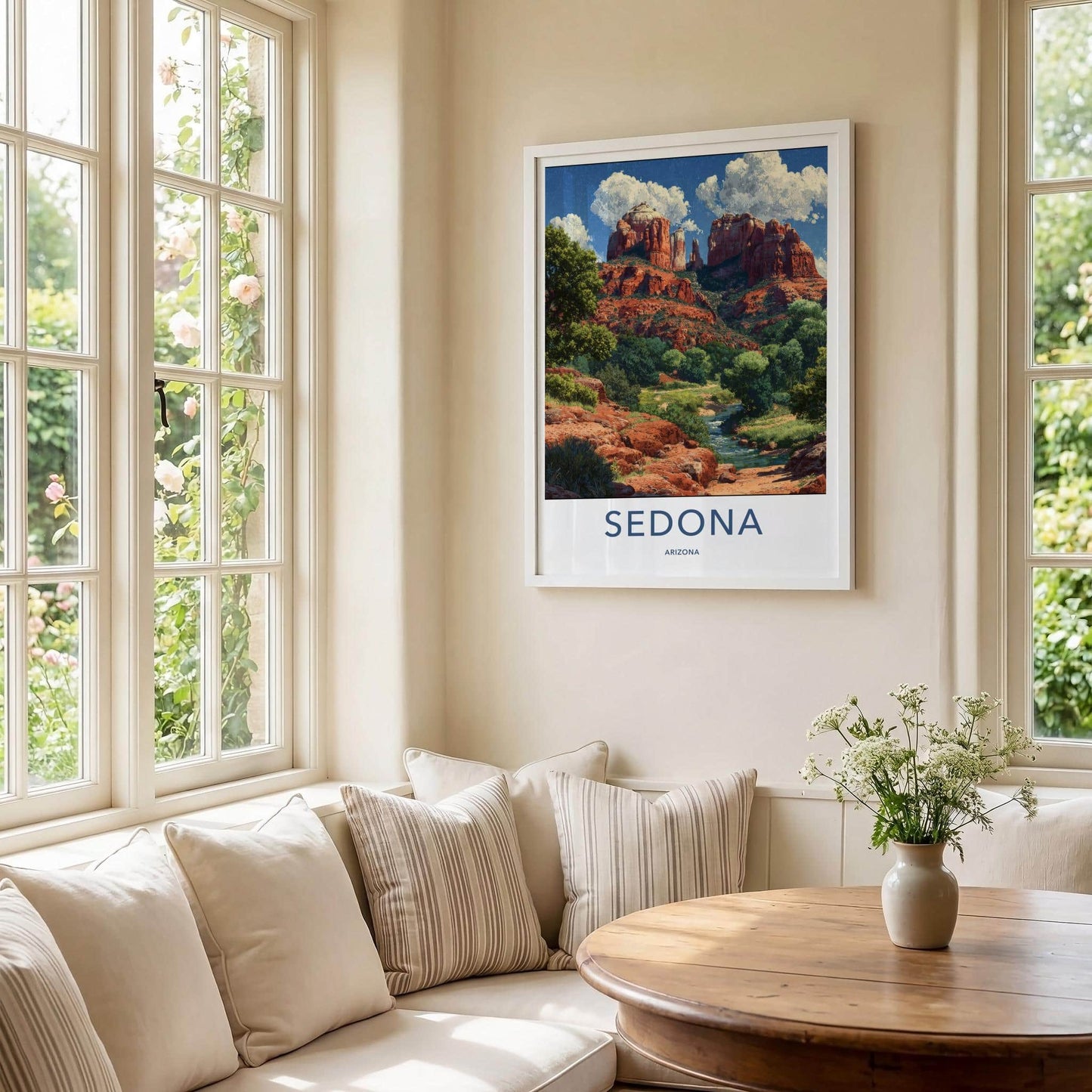 Sedona Poster - Arizona Travel Art - Winding River Canyon Home Decor