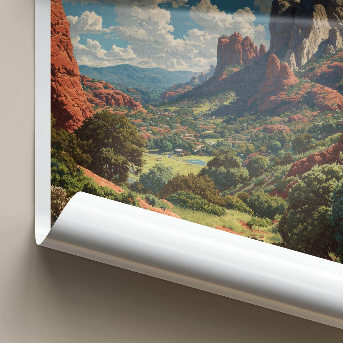 Sedona Poster - Arizona Travel Print - Red Rock Vista Lounge Decor