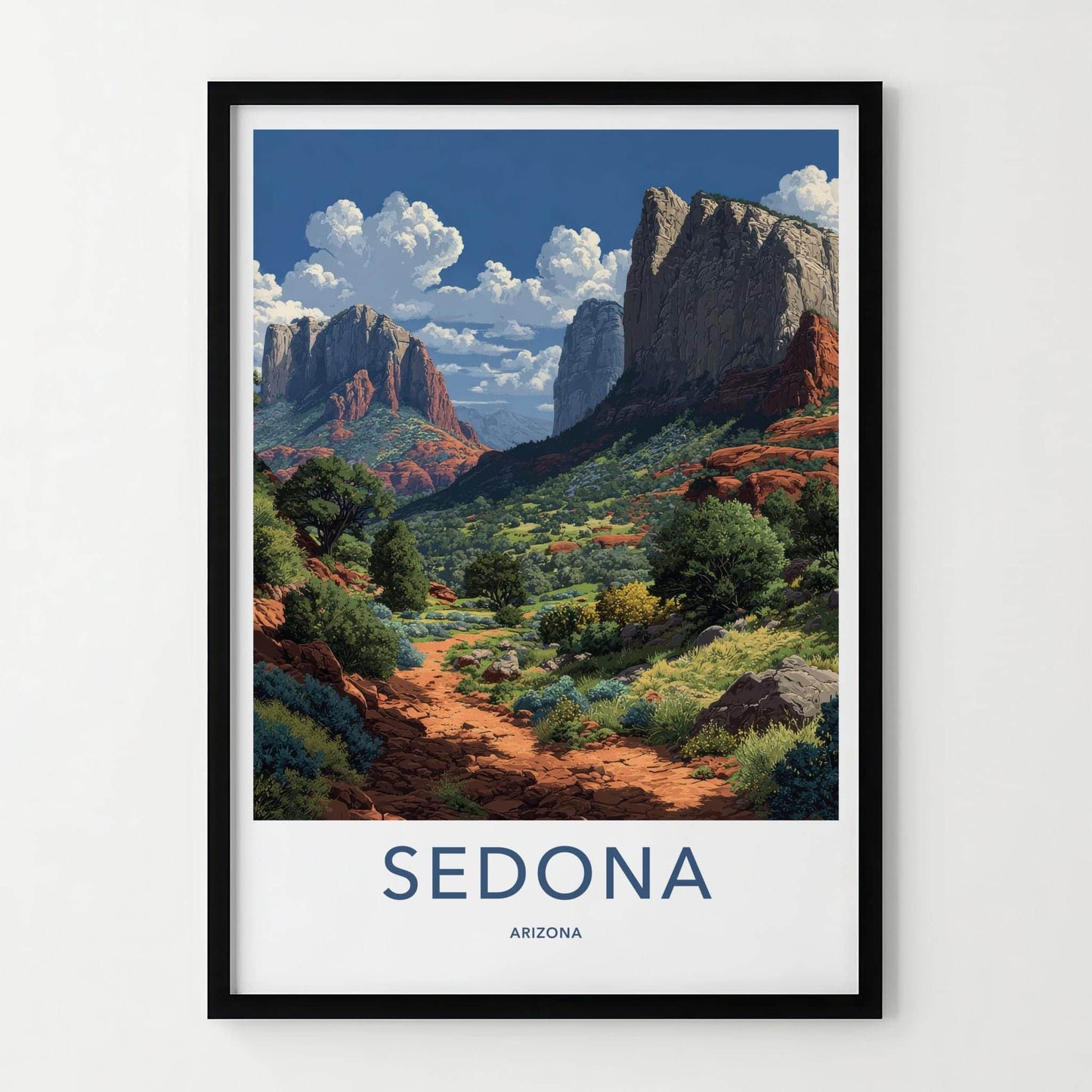 Sedona Poster - Arizona Wall Art - Winding Desert Trails Home Decor
