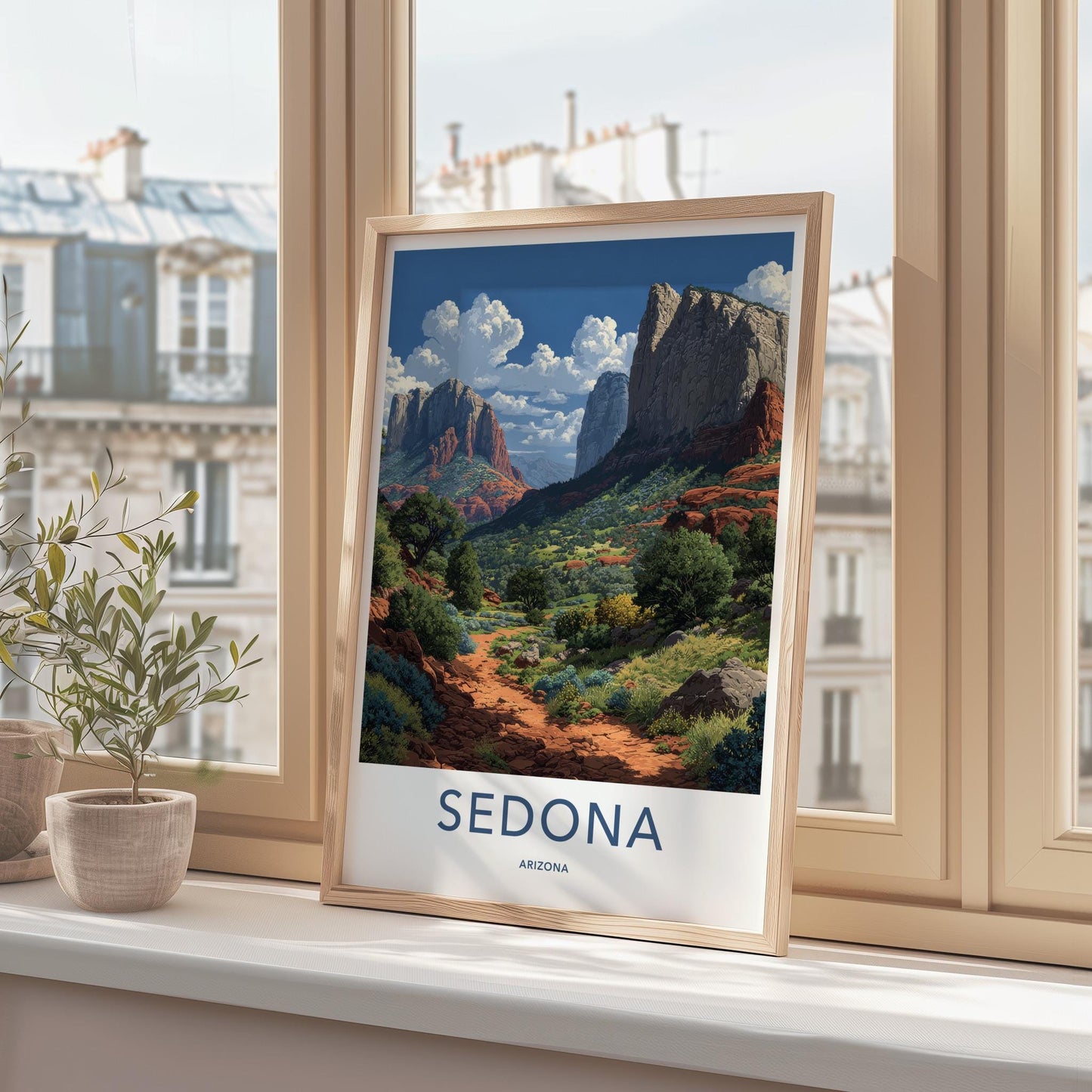 Sedona Poster - Arizona Wall Art - Winding Desert Trails Home Decor