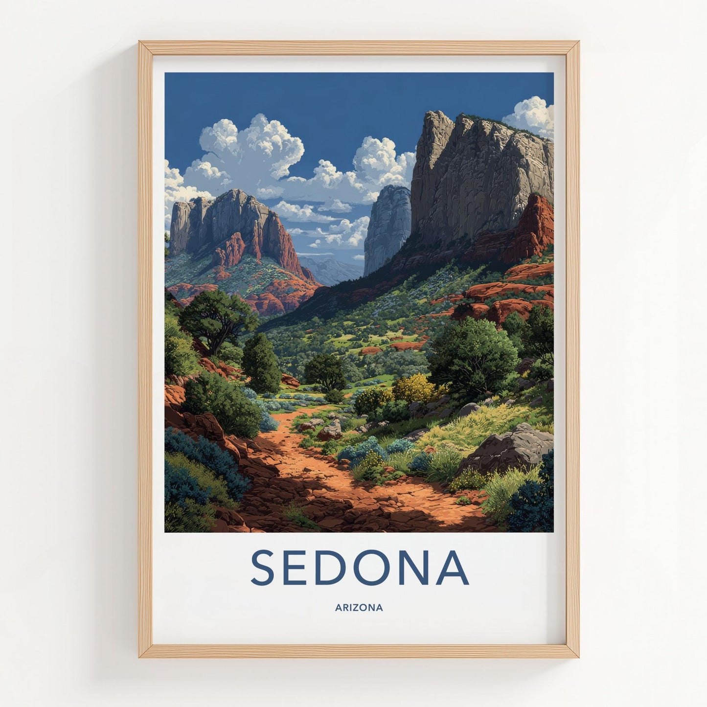 Sedona Poster - Arizona Wall Art - Winding Desert Trails Home Decor