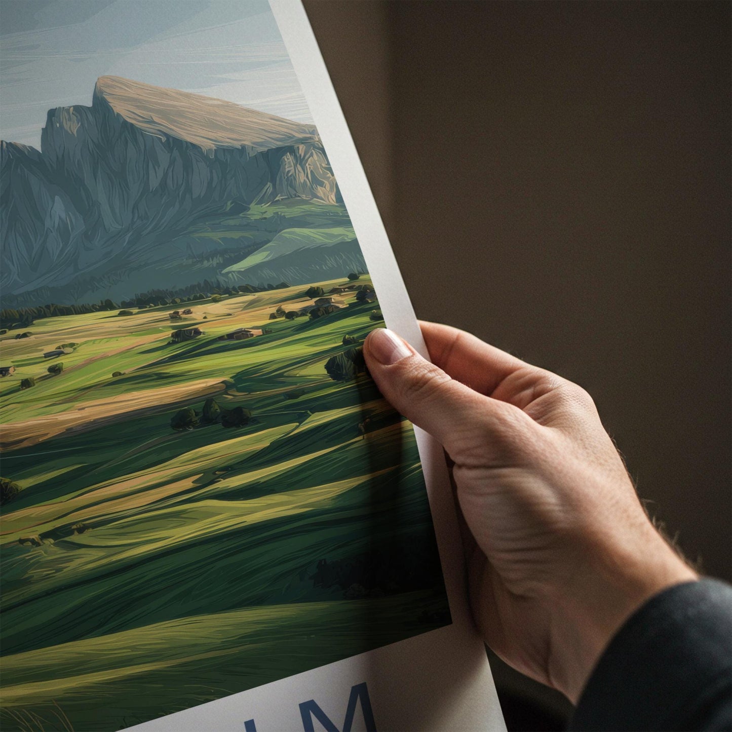 Seiser Alm Poster - Italy Travel Art - Dolomite Peak Panorama Wall Decor