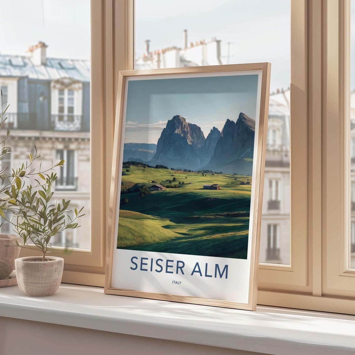 Seiser Alm Poster - Italy Travel Art - Lush Valley Peaks Home Decor
