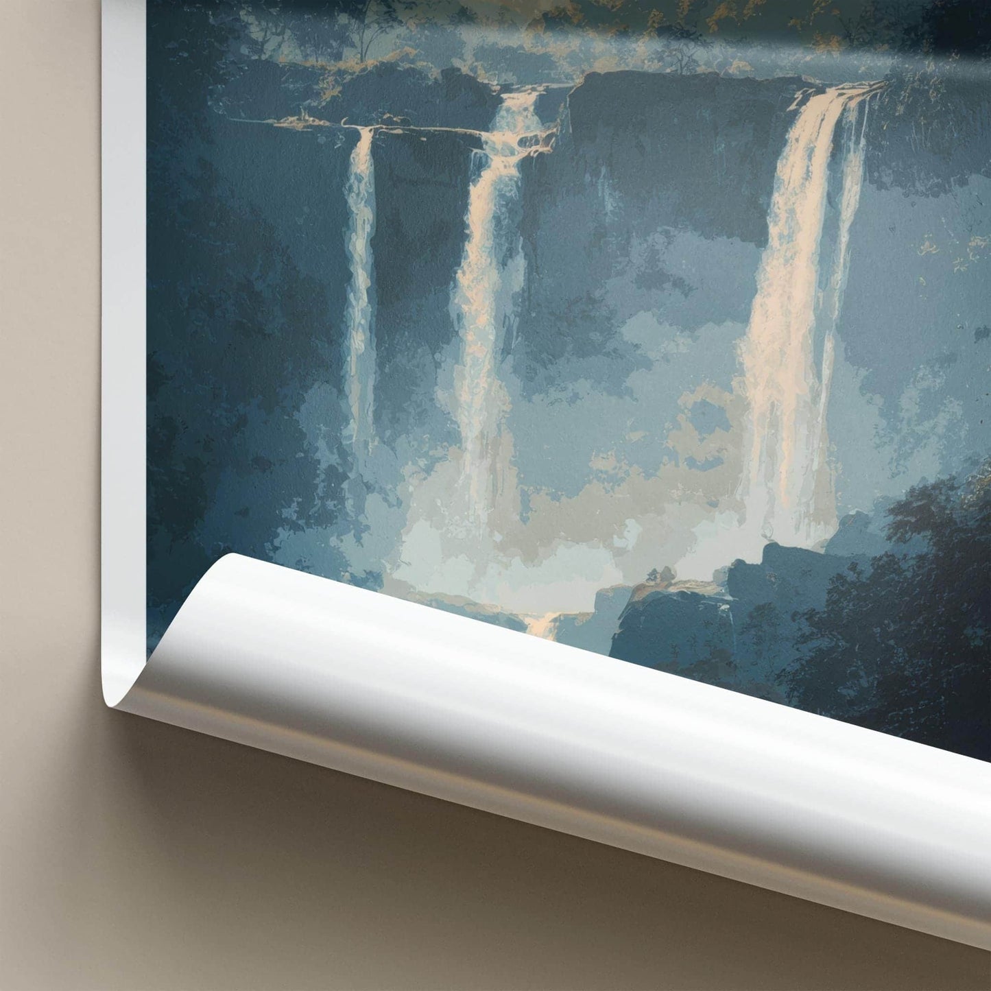 Sekumpul Poster - Indonesia Wall Art - Cascading Jungle Waterfalls Home Decor
