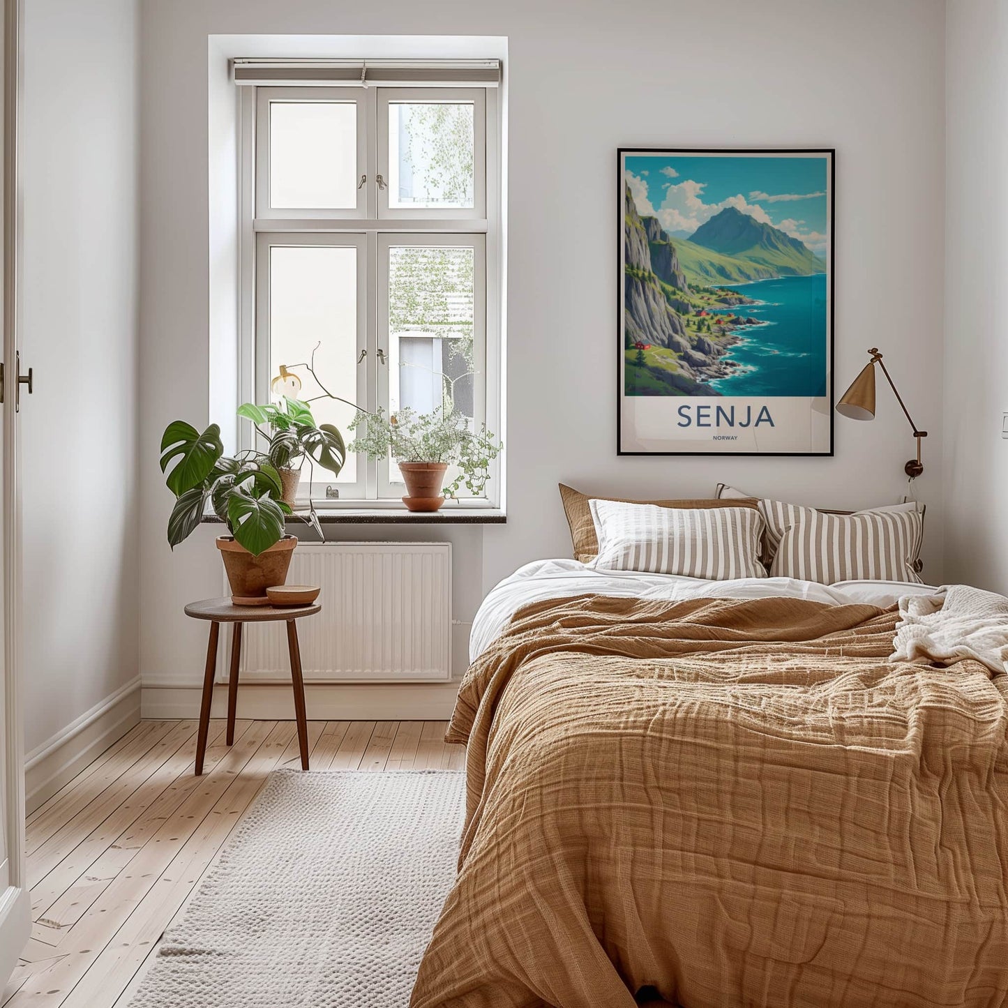 Senja Poster - Norway Travel Art - Scenic Island Village Home Decor