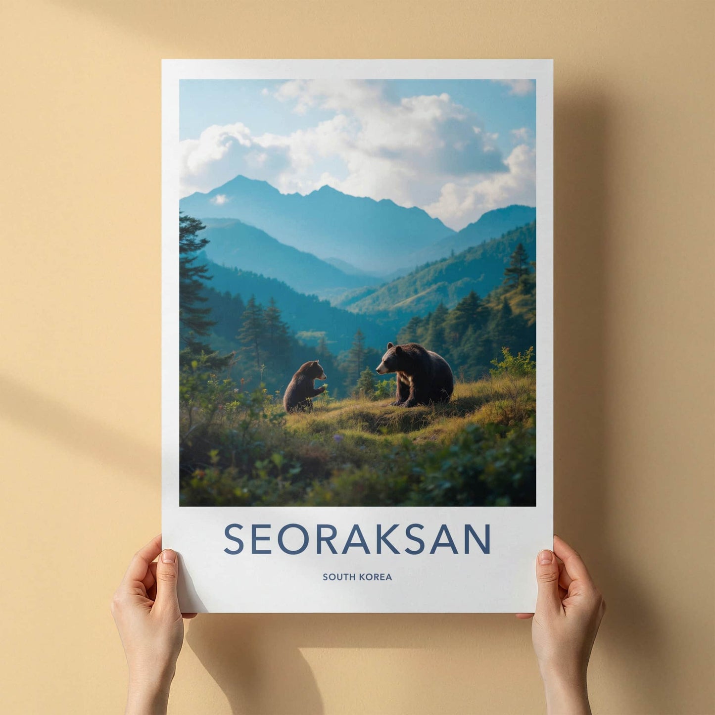 Seoraksan Poster - South Korea Travel Art - Bears Mountain Scene Home Decor