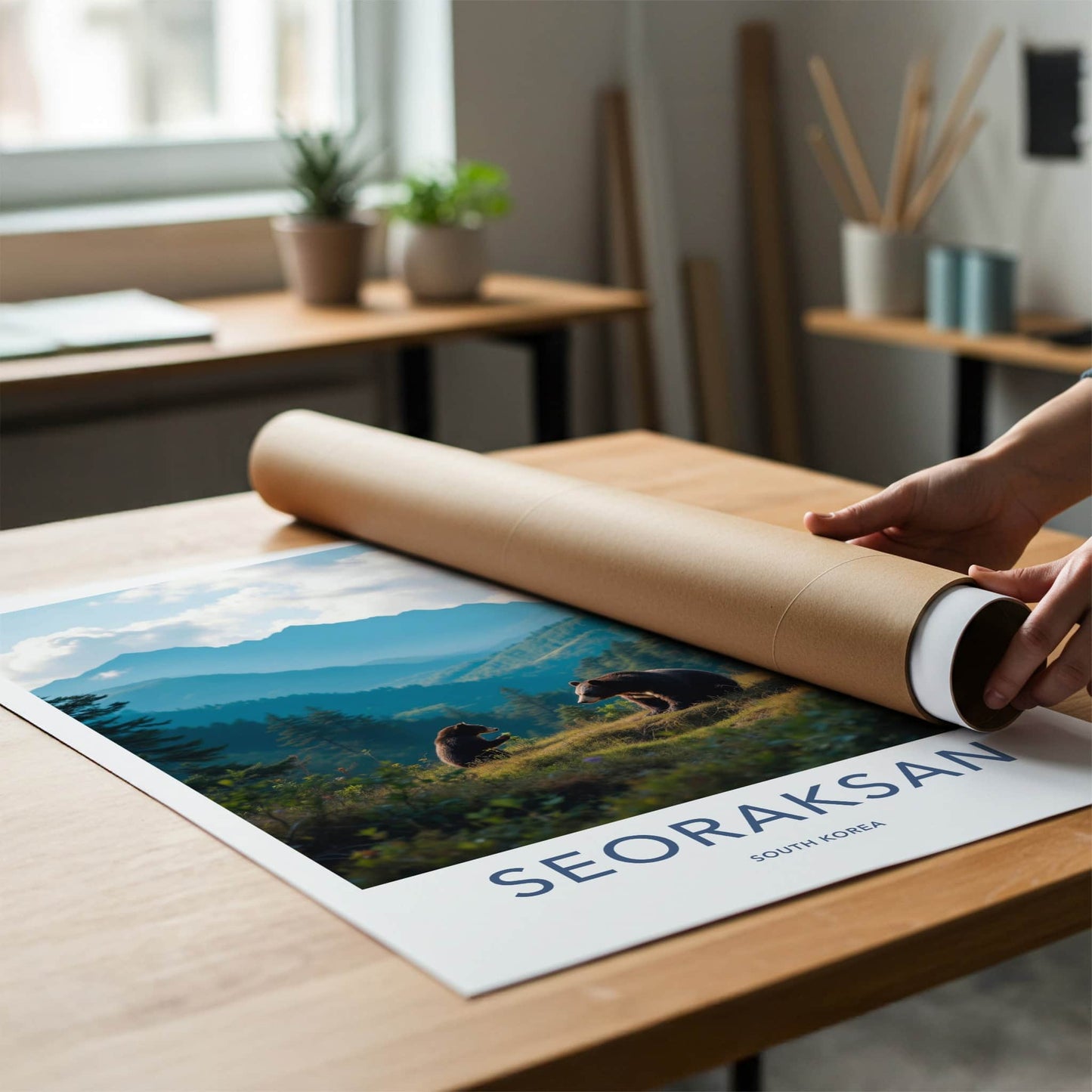Seoraksan Poster - South Korea Travel Art - Bears Mountain Scene Home Decor