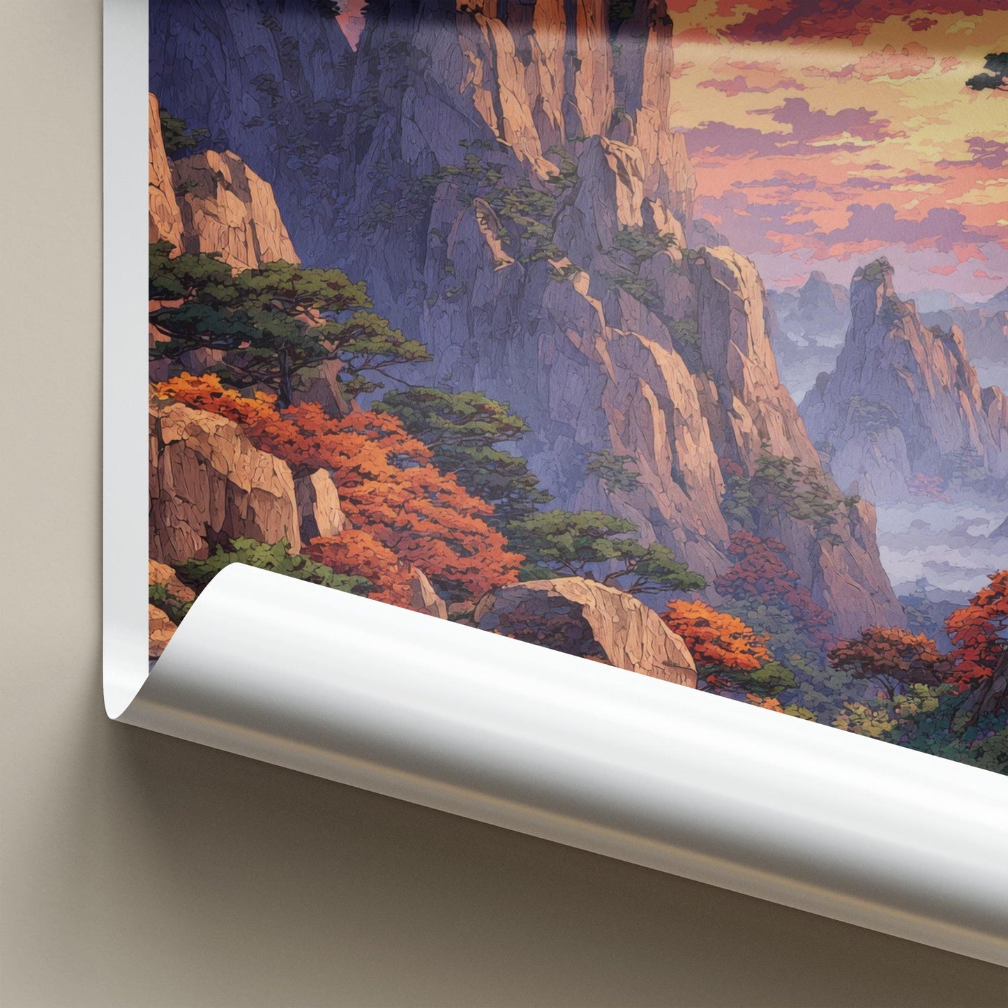 Seoraksan Poster - South Korea Travel Art - Vibrant Autumn Landscape Home Decor