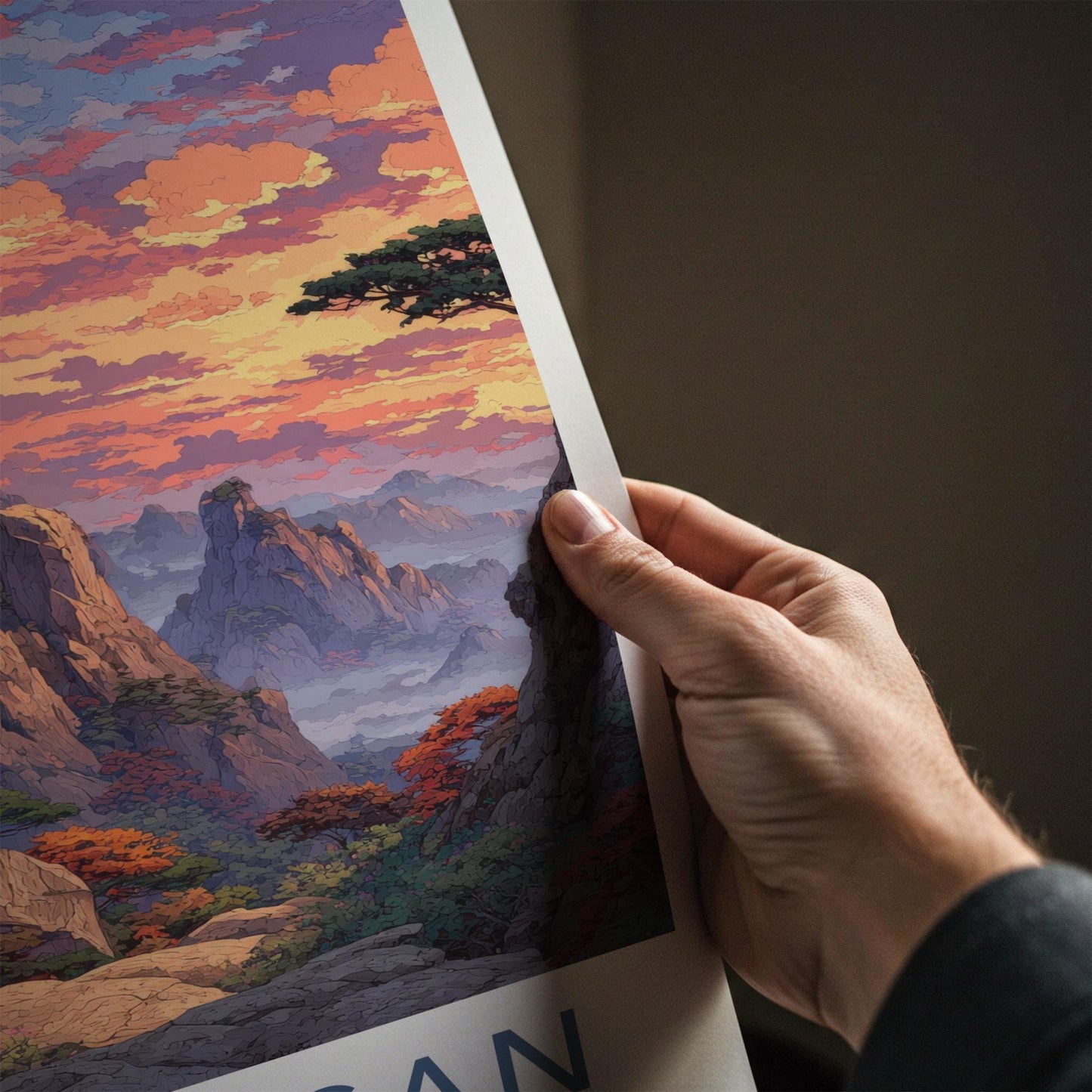 Seoraksan Poster - South Korea Travel Art - Vibrant Autumn Landscape Home Decor