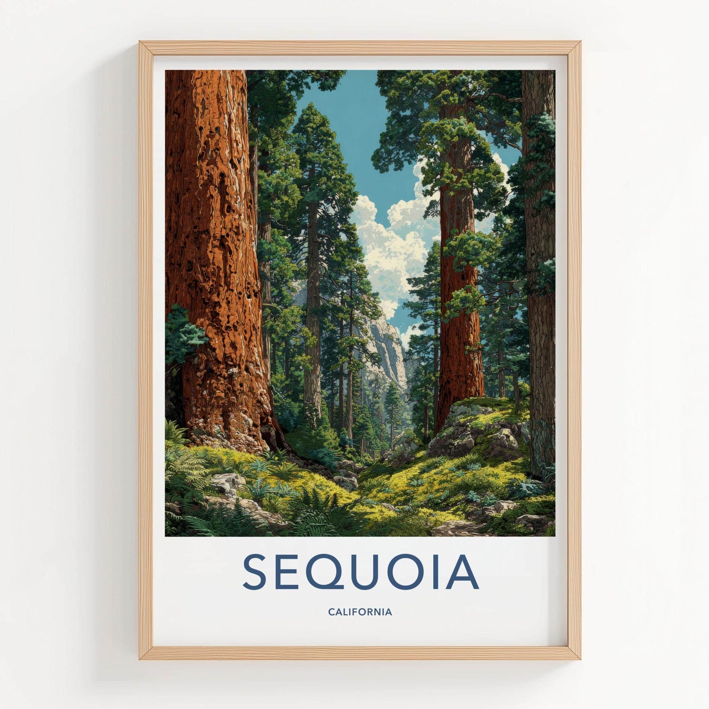 Sequoia Poster - California Wall Art - Giant Redwood Forest Home Decor