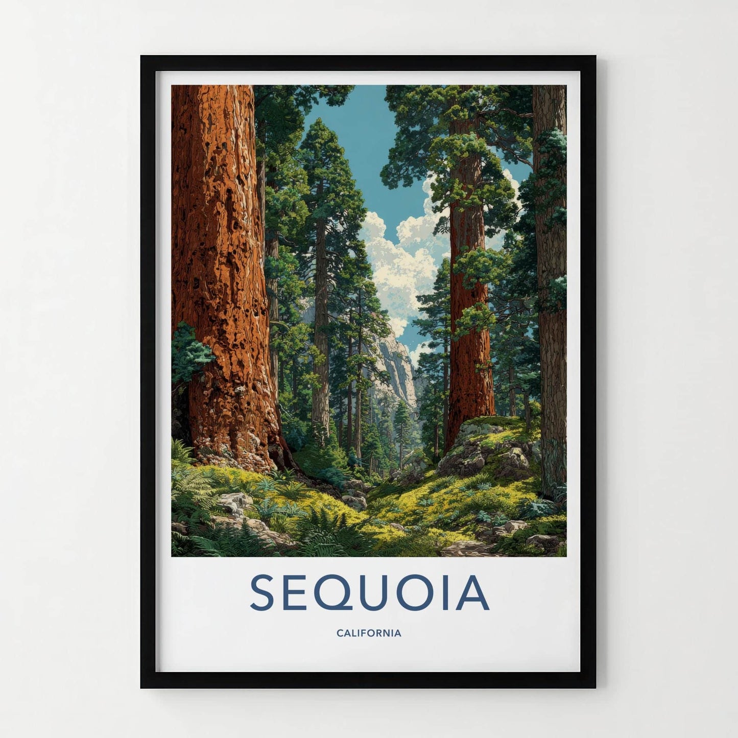 Sequoia Poster - California Wall Art - Giant Redwood Forest Home Decor