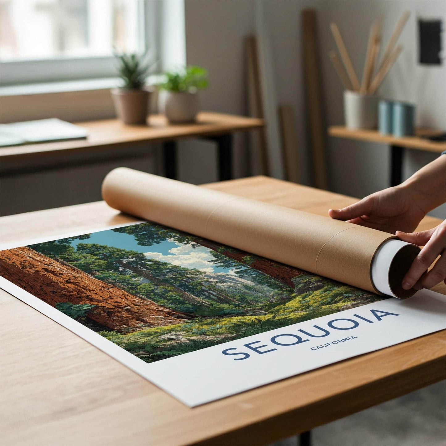 Sequoia Poster - California Wall Art - Giant Redwood Forest Home Decor
