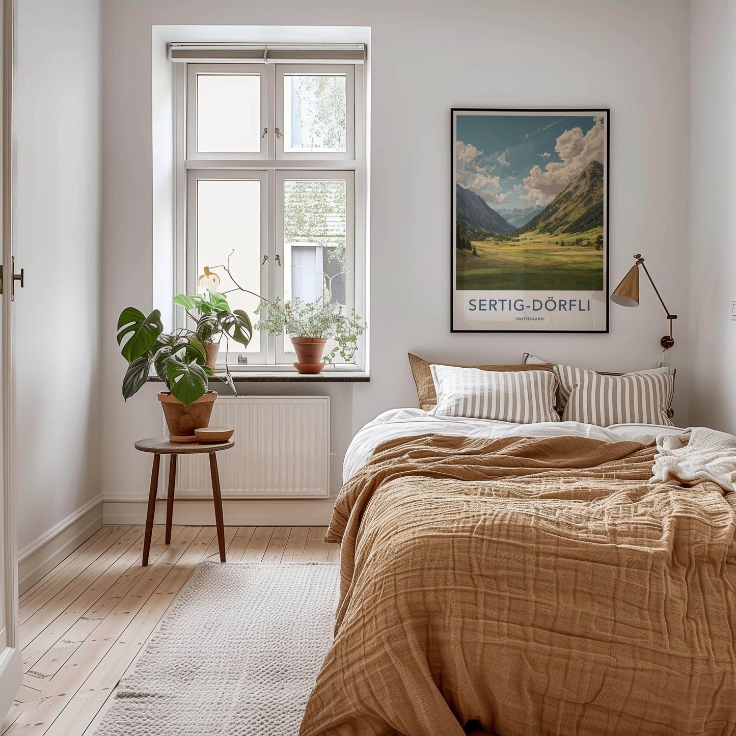 Sertig-Dorfli Poster - Switzerland Travel Art - Mountain valley village Home Decor