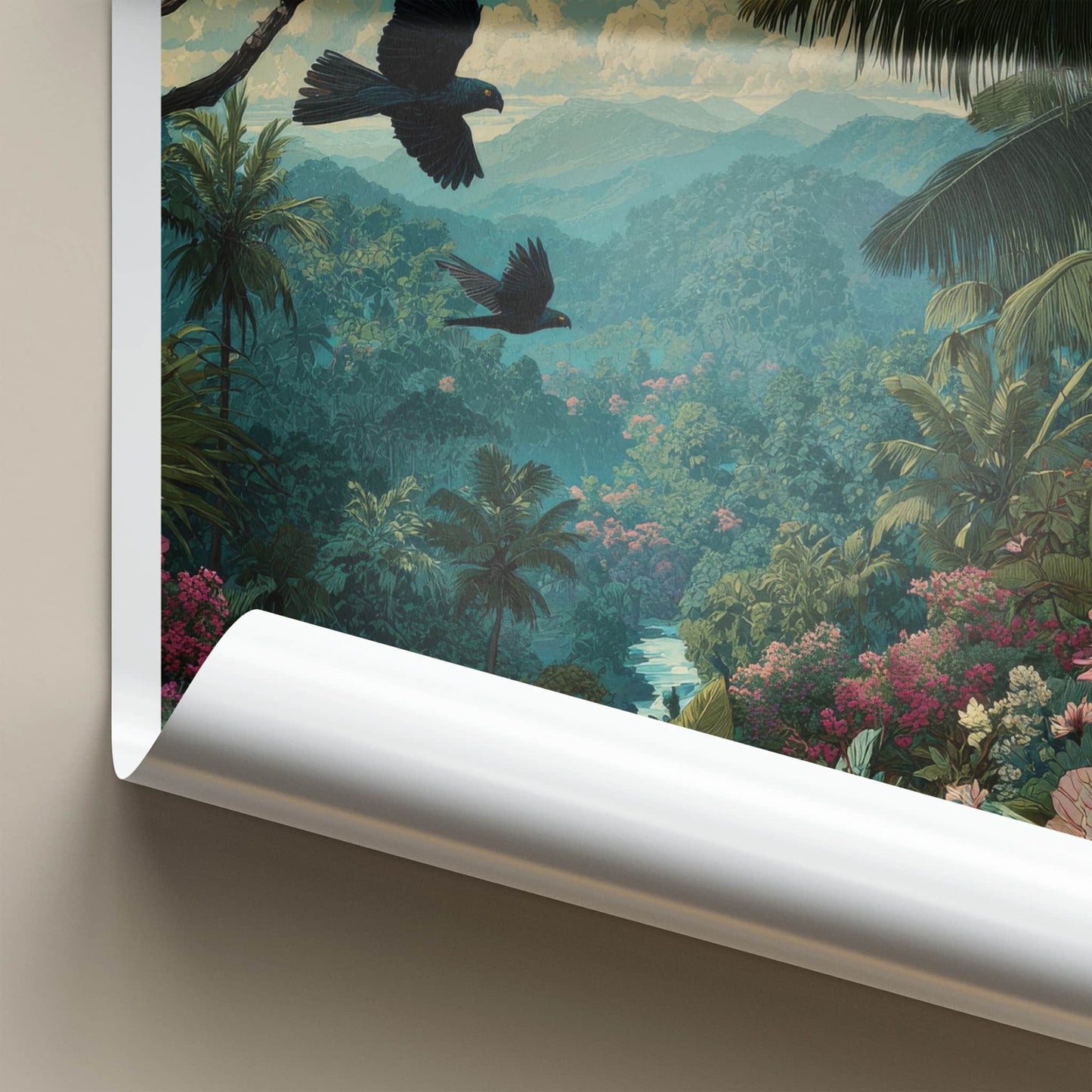 Seychelles Poster - Seychelles Travel Art - Flying Birds Jungle Home Decor