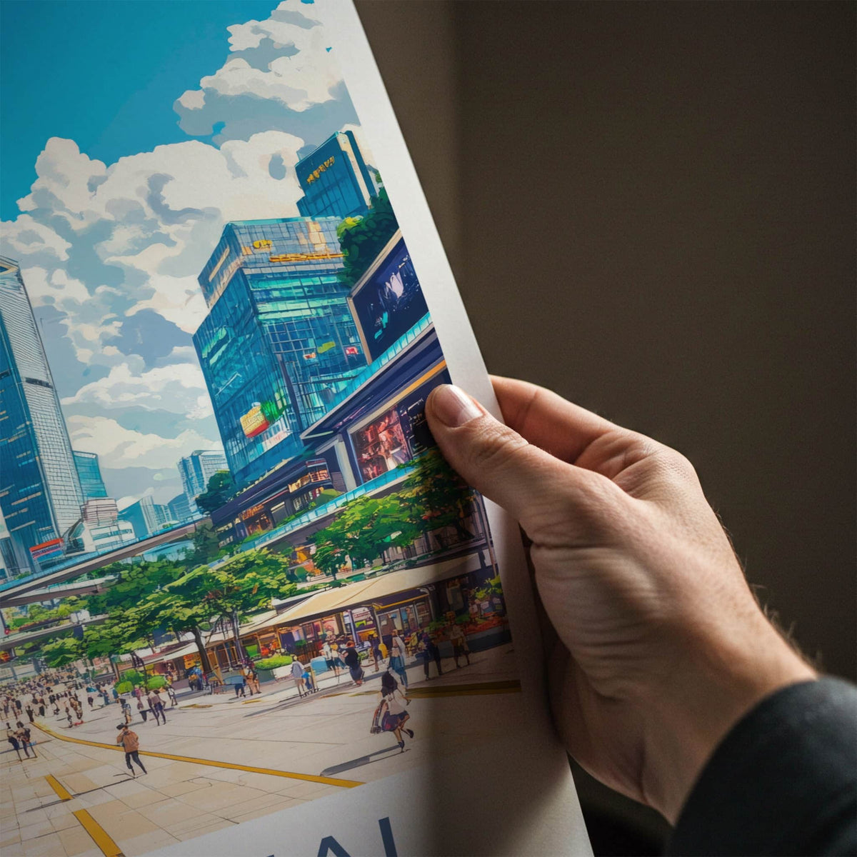 Shanghai Poster - China Wall Art - Vibrant City Street Home Decor