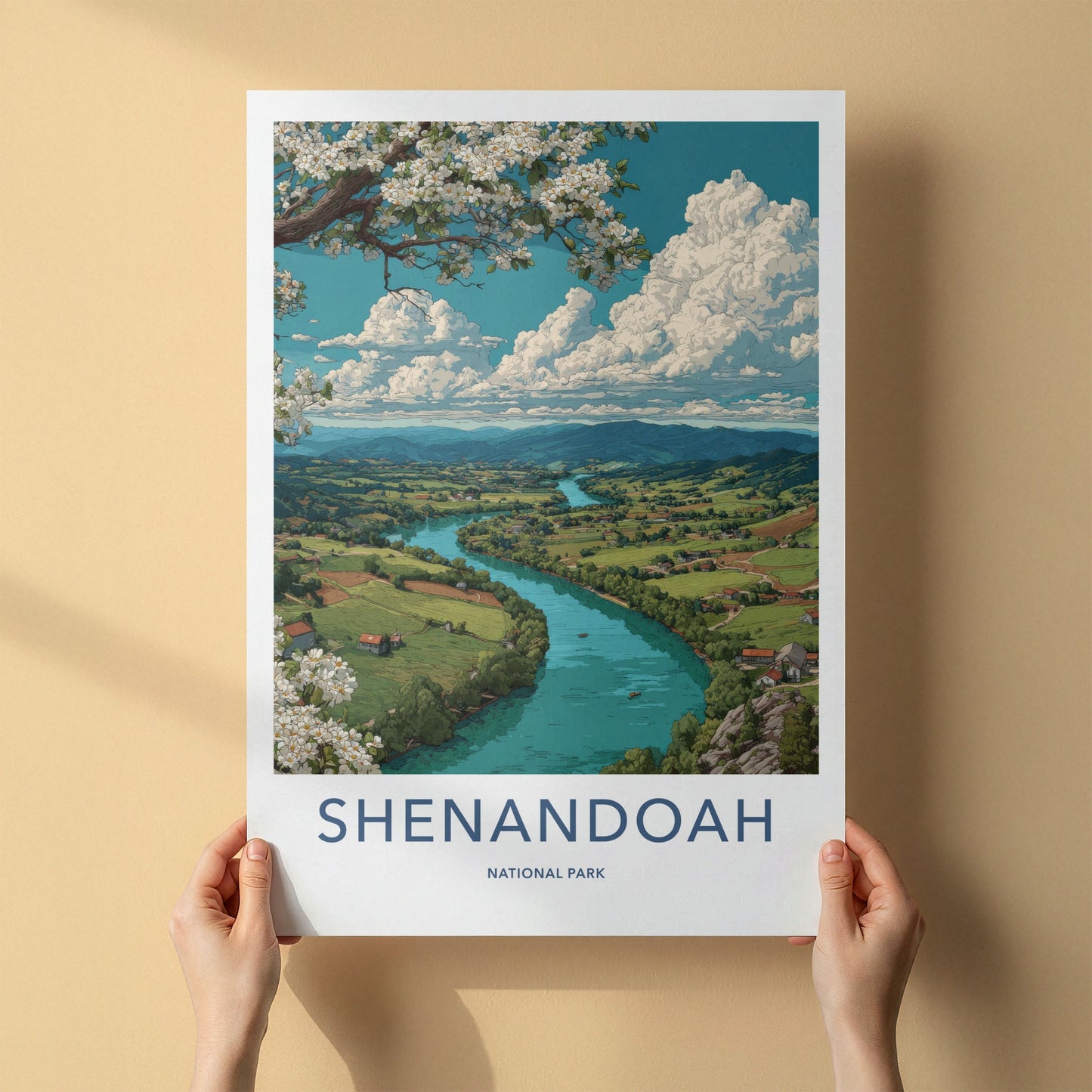 Shenandoah Poster - Virginia Valley River Framed Art