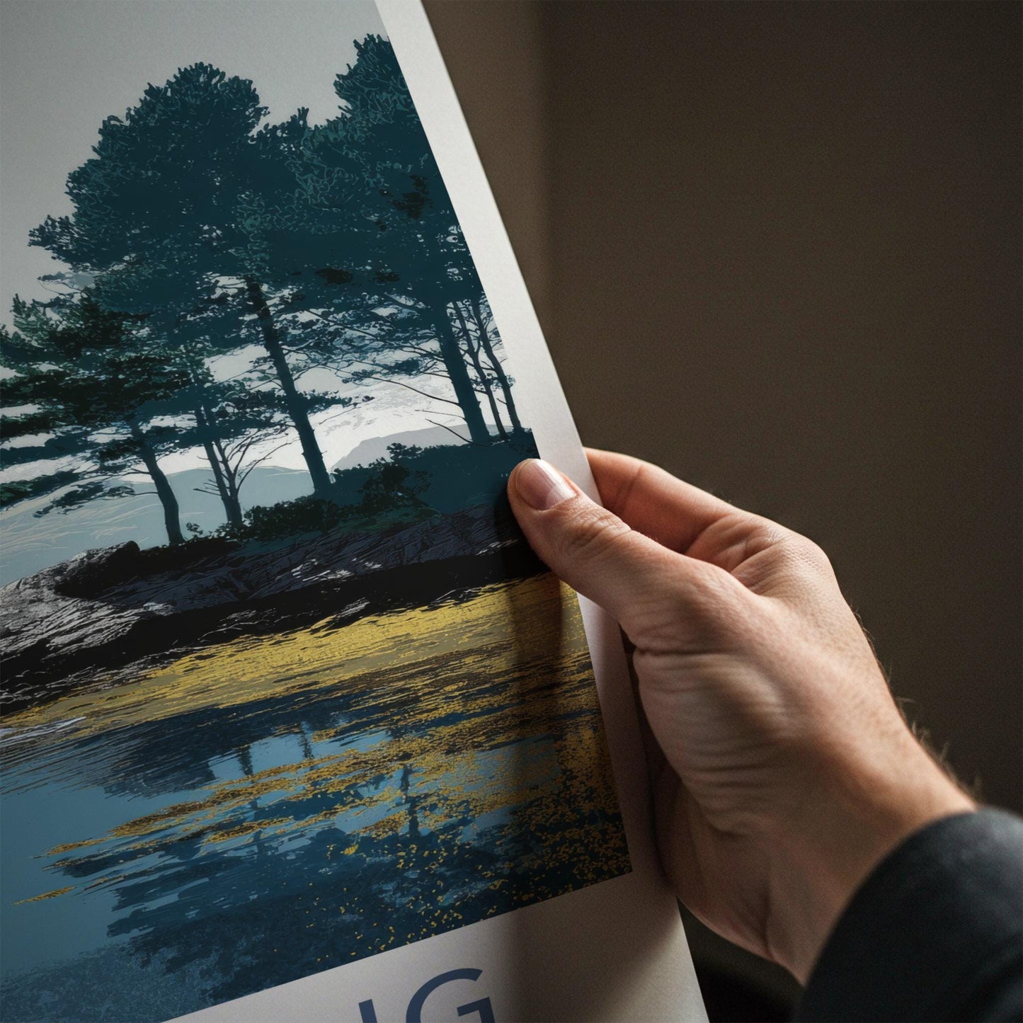 Shieldaig Poster - Scotland Travel Art - Coastal Highland Landscape Home Decor