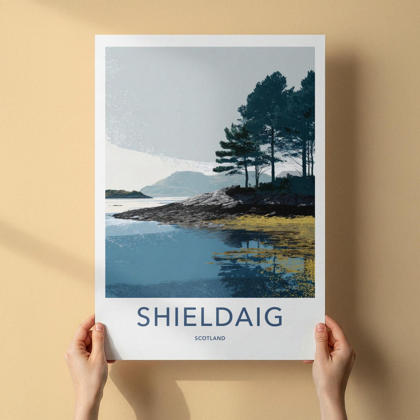 Shieldaig Poster - Scotland Travel Art - Coastal Highland Landscape Home Decor