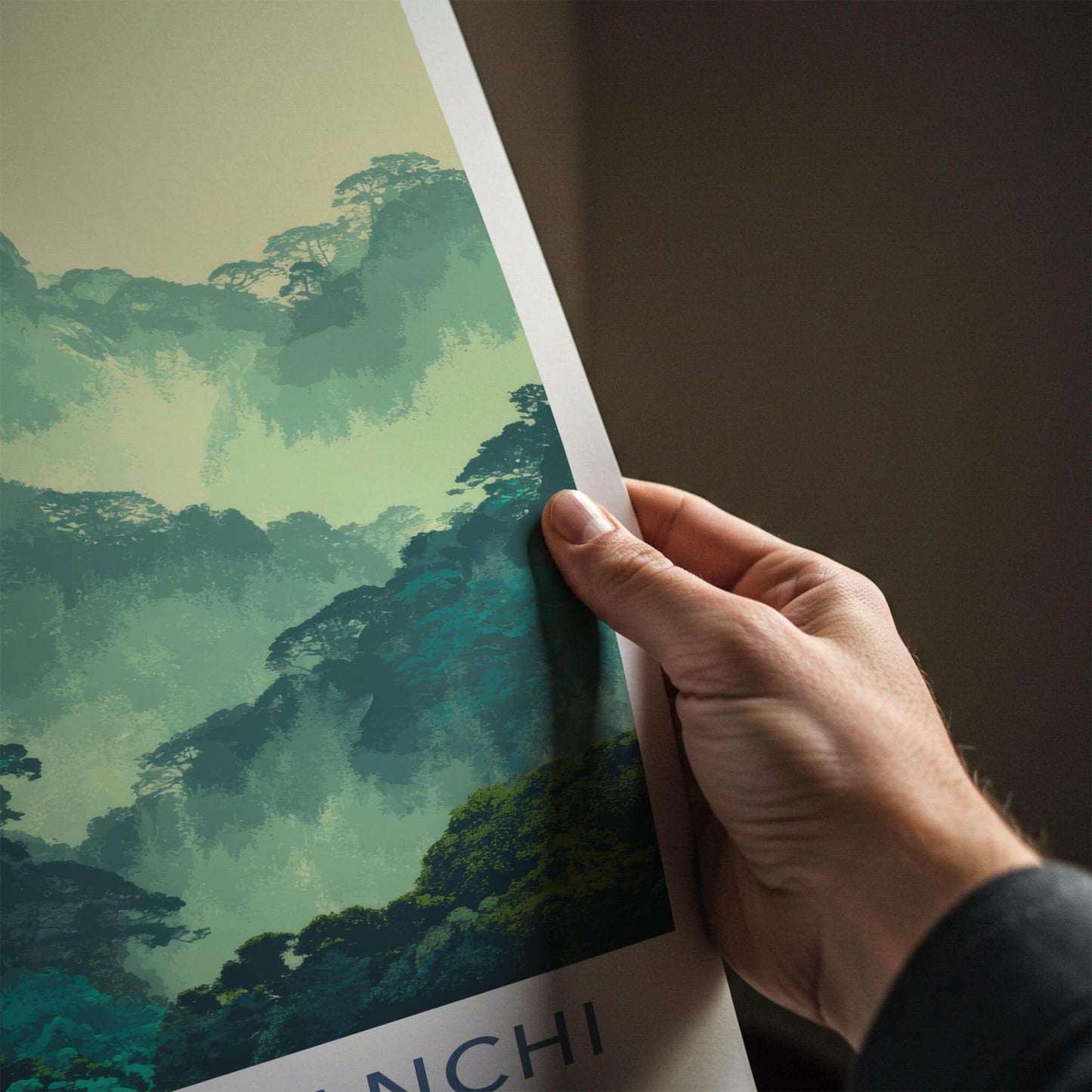 Shirakami Sanchi Poster - Japan Wall Art - Dense Forest Waterfall Home Decor
