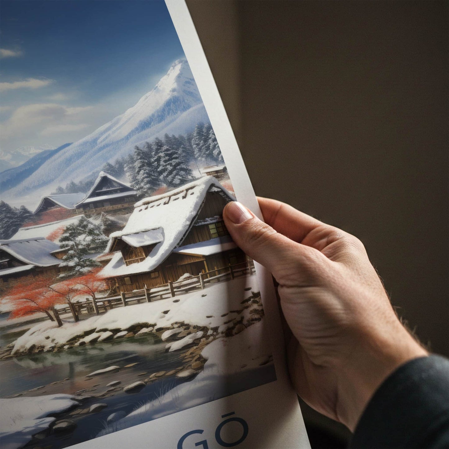 Shirakawa-Go Poster - Japan Travel Art - Snow Covered Village Home Decor