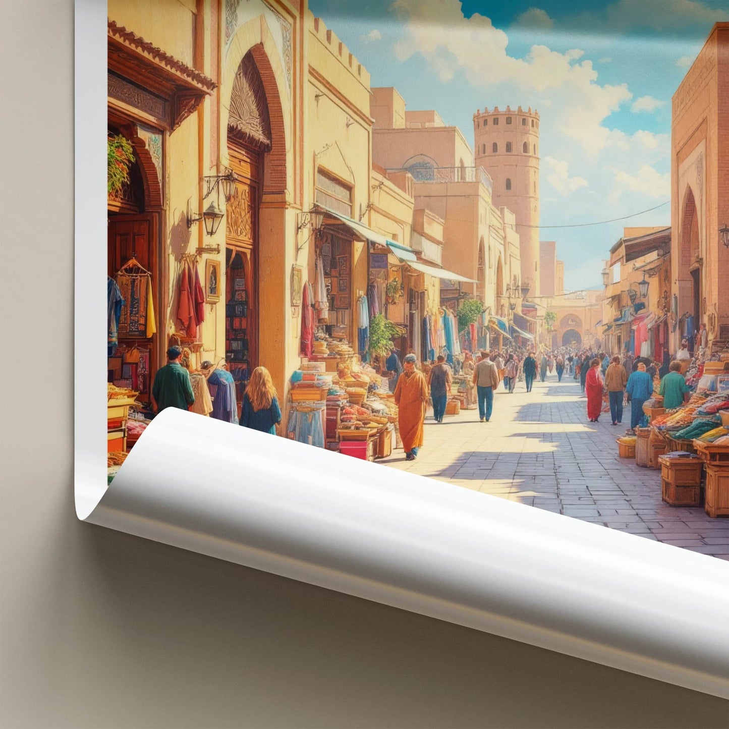 Shiraz Poster - Iran Travel Art - Ancient City Bazaar Wall Decor