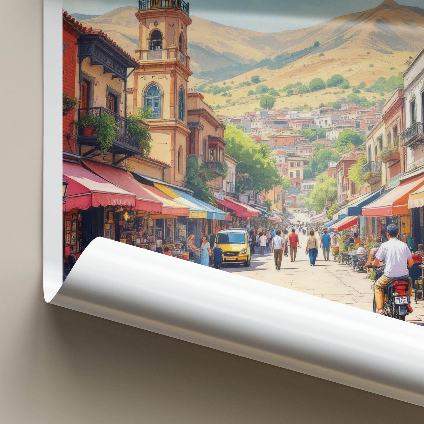 Sialkot Poster - Pakistan Travel Art - Street Scene People Home Decor
