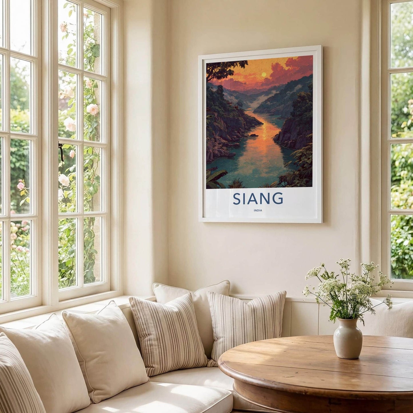 Siang Poster - India Art Print - Arunachal Pradesh River Sunset Home Decor