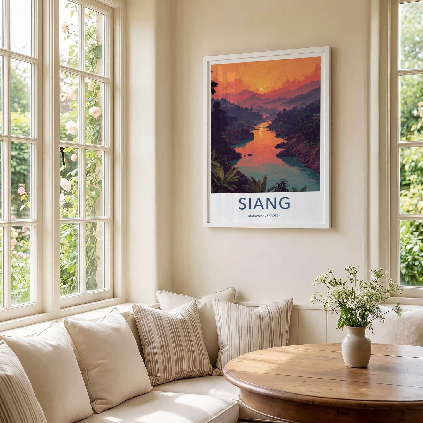 Siang Poster - India Fine Art - Arunachal Pradesh River Sunset Mountains Gift