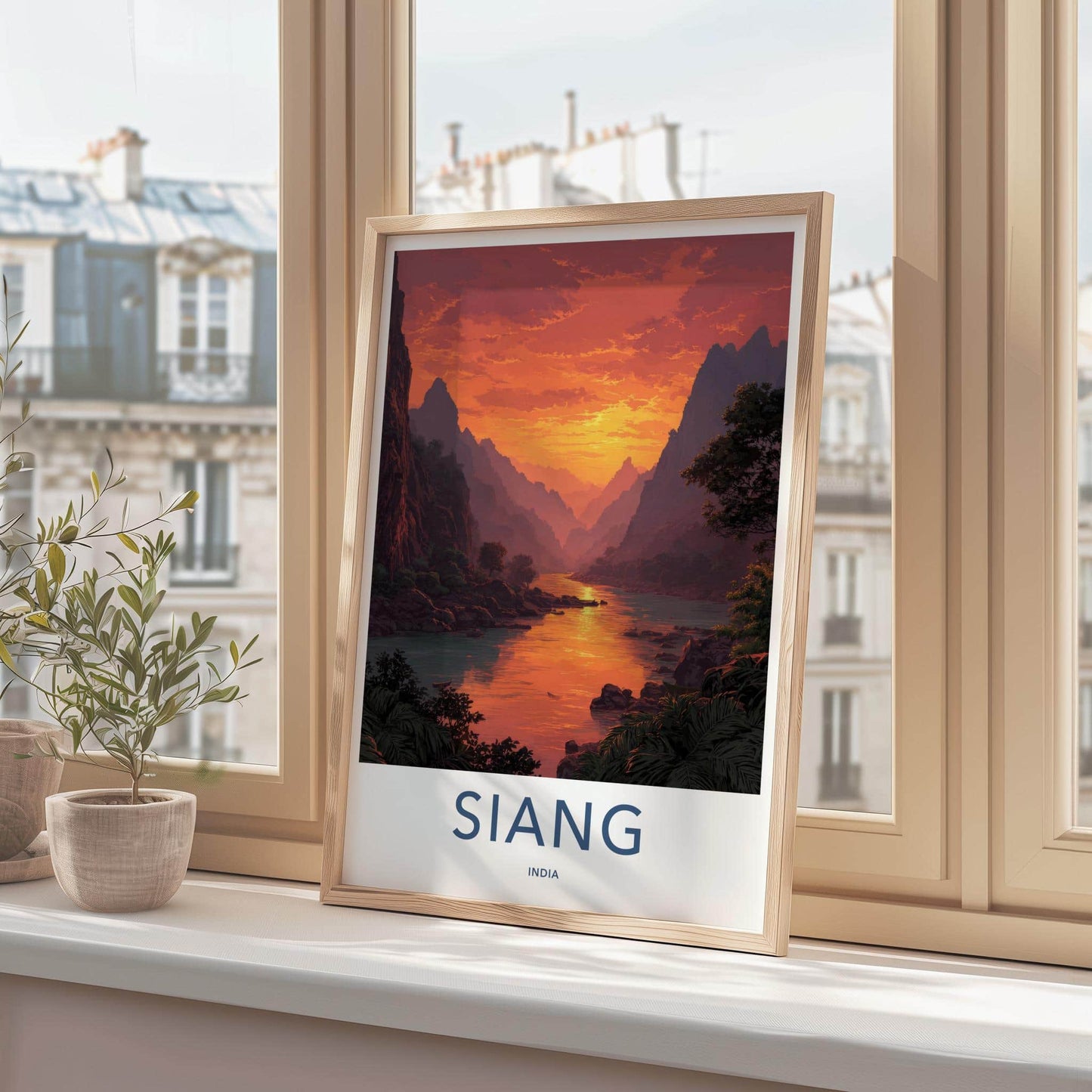 Siang Poster - India Fine Art - Arunachal Pradesh River Sunset View Gift