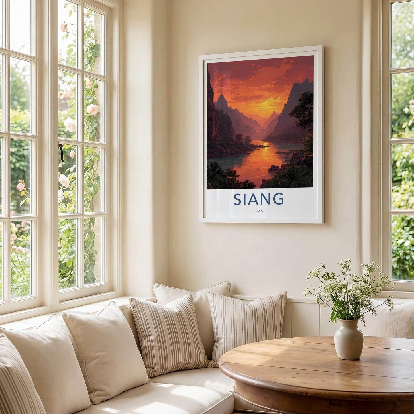 Siang Poster - India Fine Art - Arunachal Pradesh River Sunset View Gift