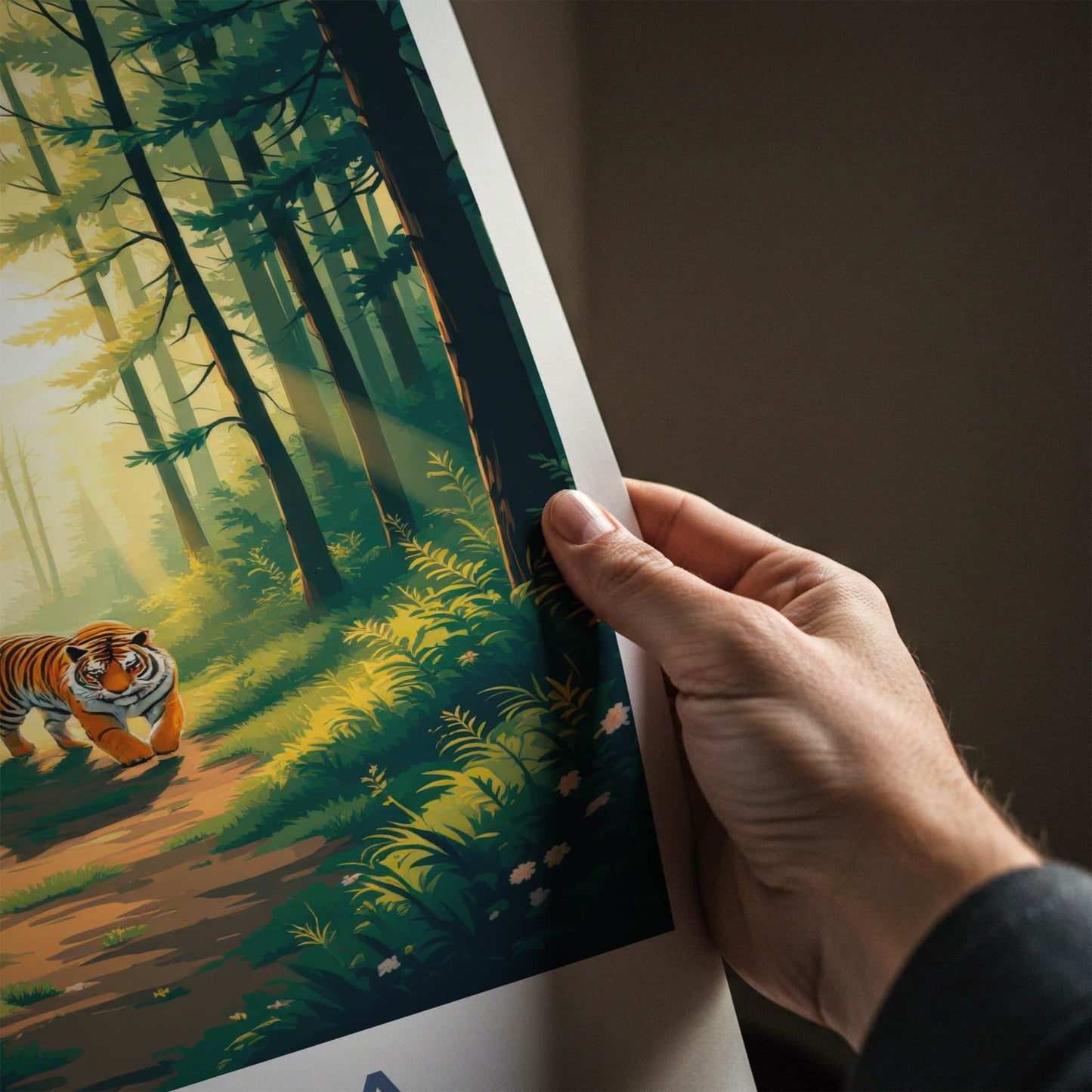 Siberia Poster - Russia Travel Art - Tiger Sunny Forest Framed Decor