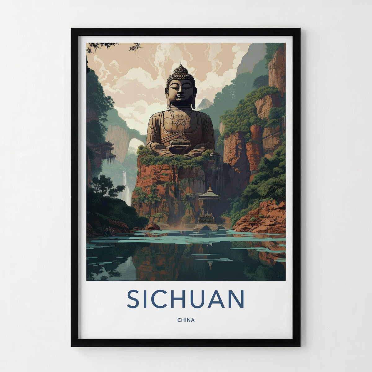 Sichuan Wall Art - China Wall Decor Featuring Buddha & Serene