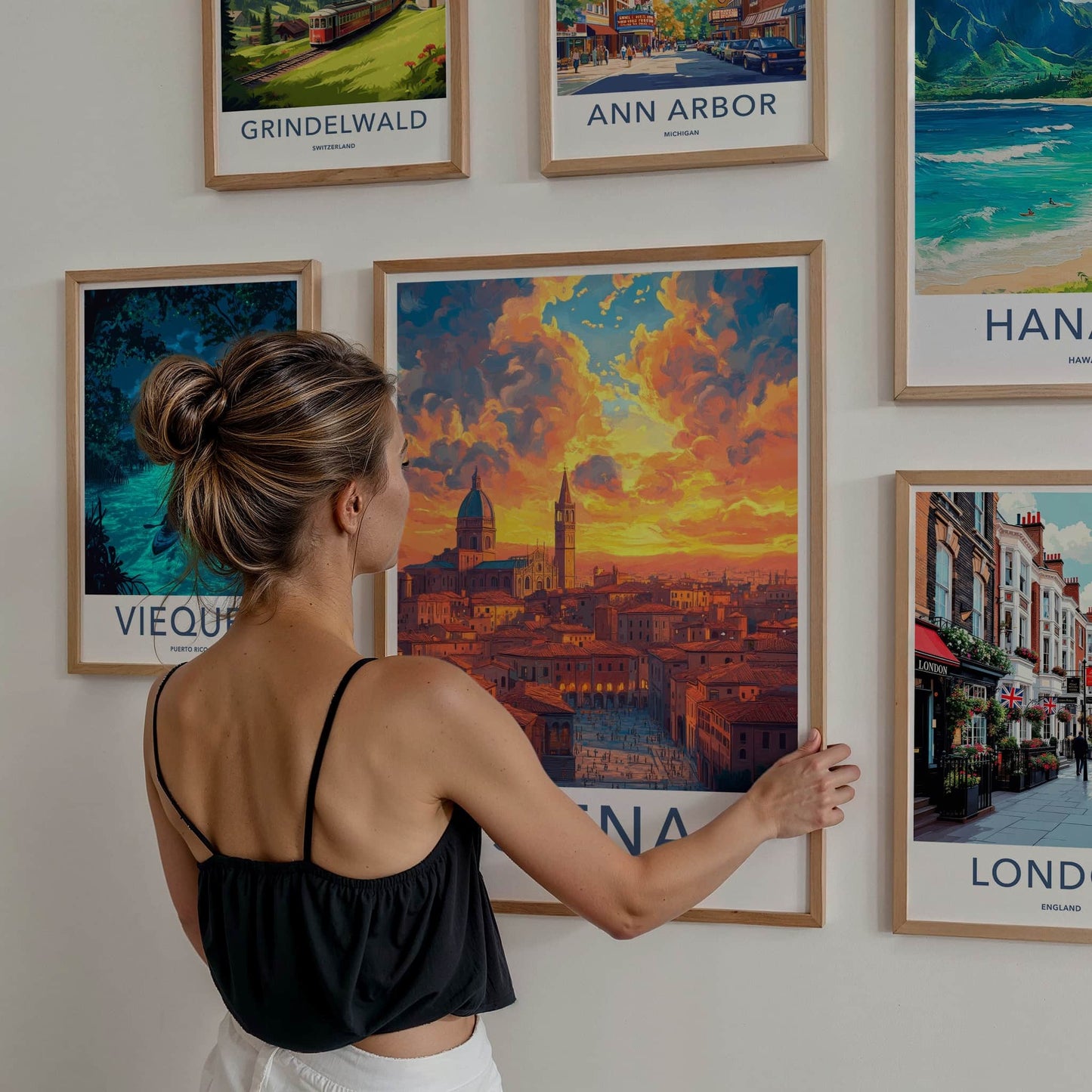 Siena Poster - Italy Travel Art - Historic City Sunset Home Decor