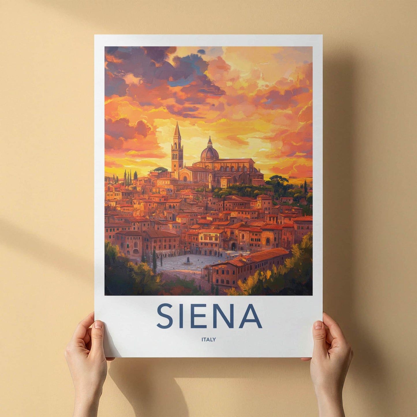 Siena Poster - Italy Wall Art - Vibrant Cityscape View Home Decor