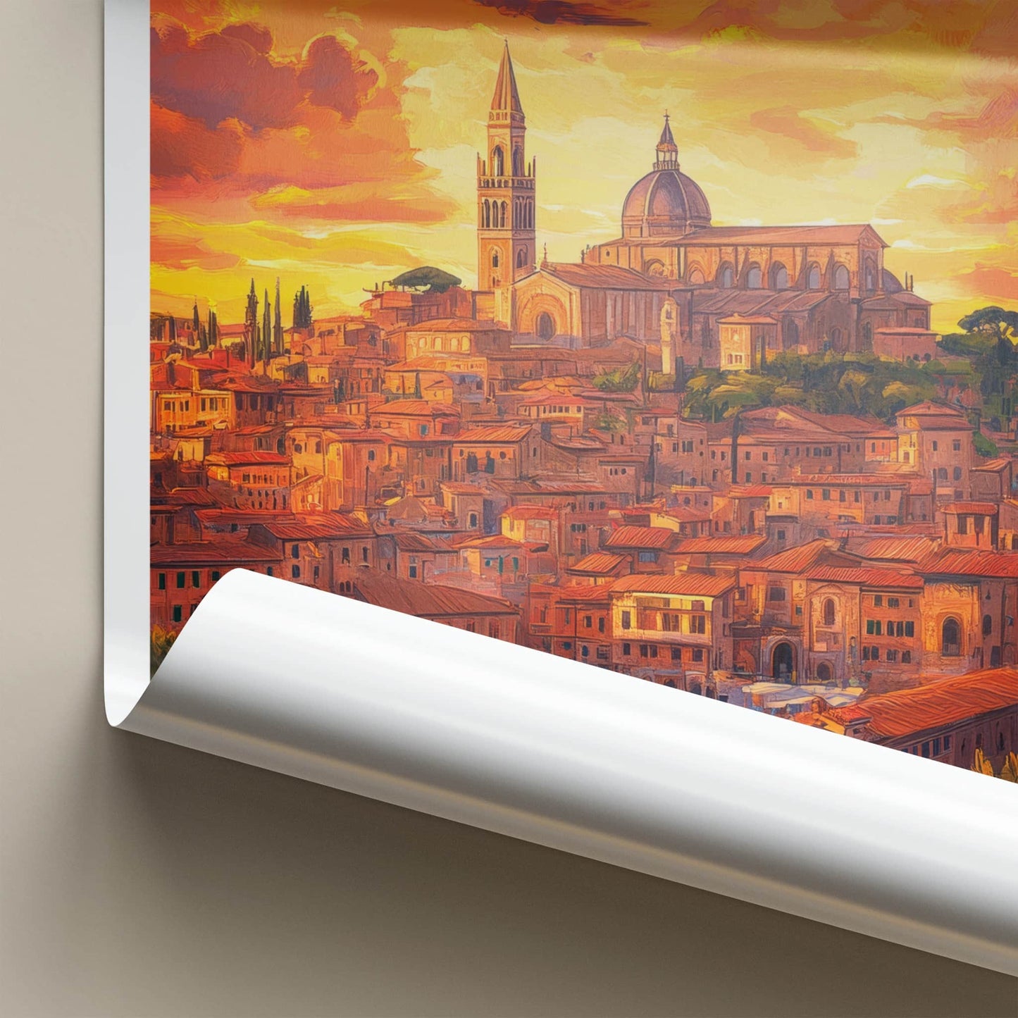 Siena Poster - Italy Wall Art - Vibrant Cityscape View Home Decor