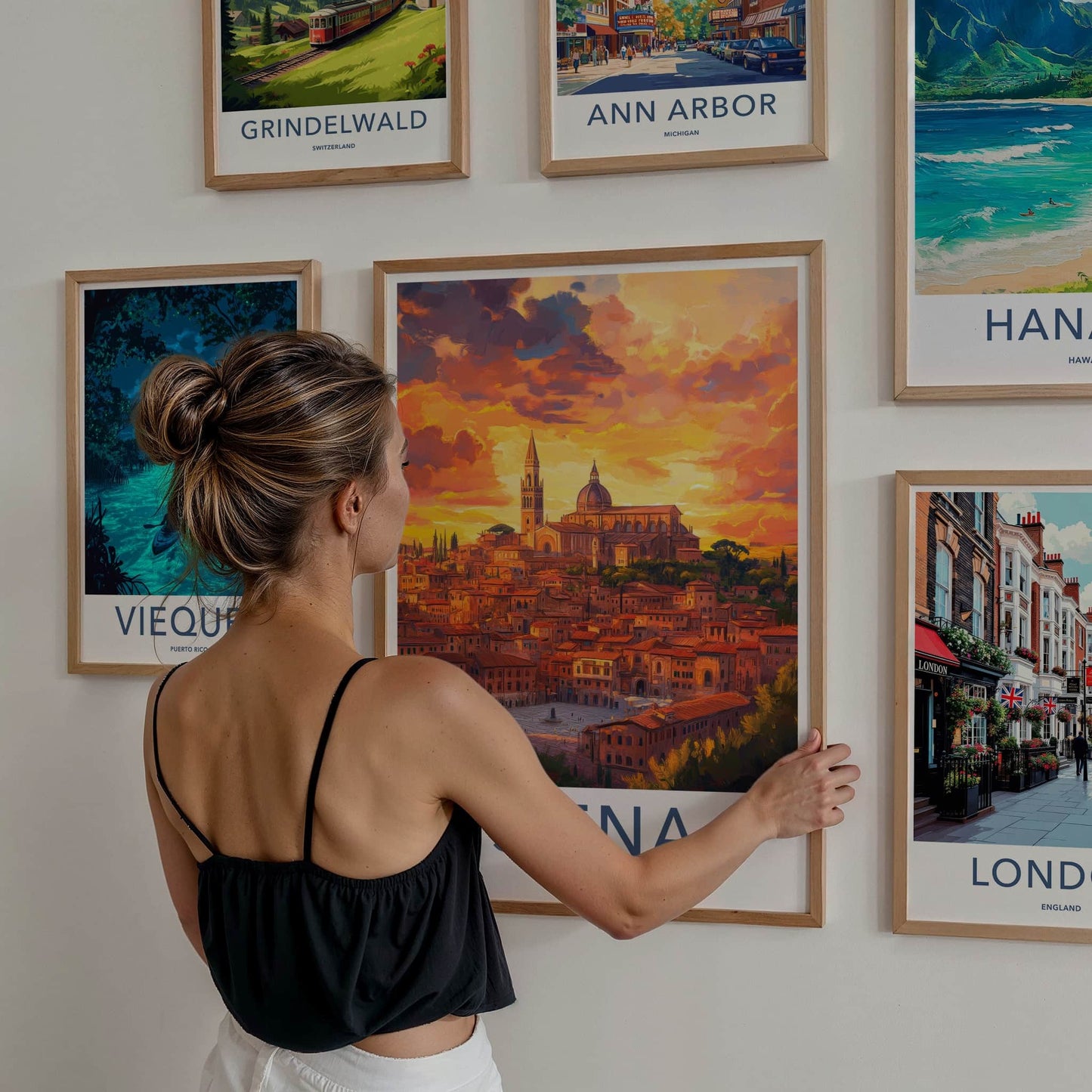 Siena Poster - Italy Wall Art - Vibrant Cityscape View Home Decor