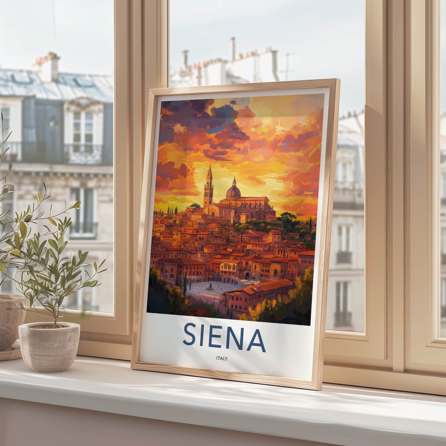 Siena Poster - Italy Wall Art - Vibrant Cityscape View Home Decor