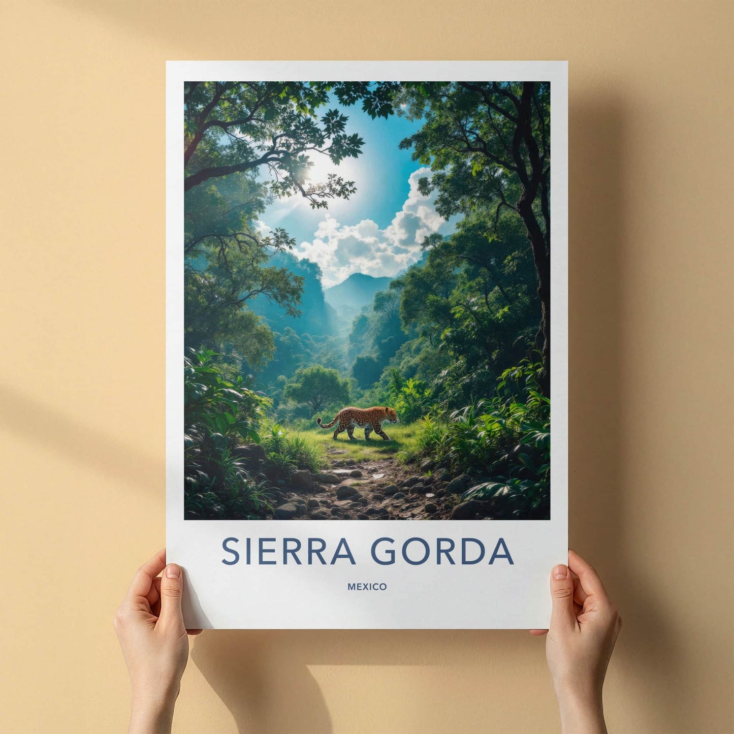 Sierra Gorda Poster - Mexico Travel Art - Jaguar Jungle Path Home Decor