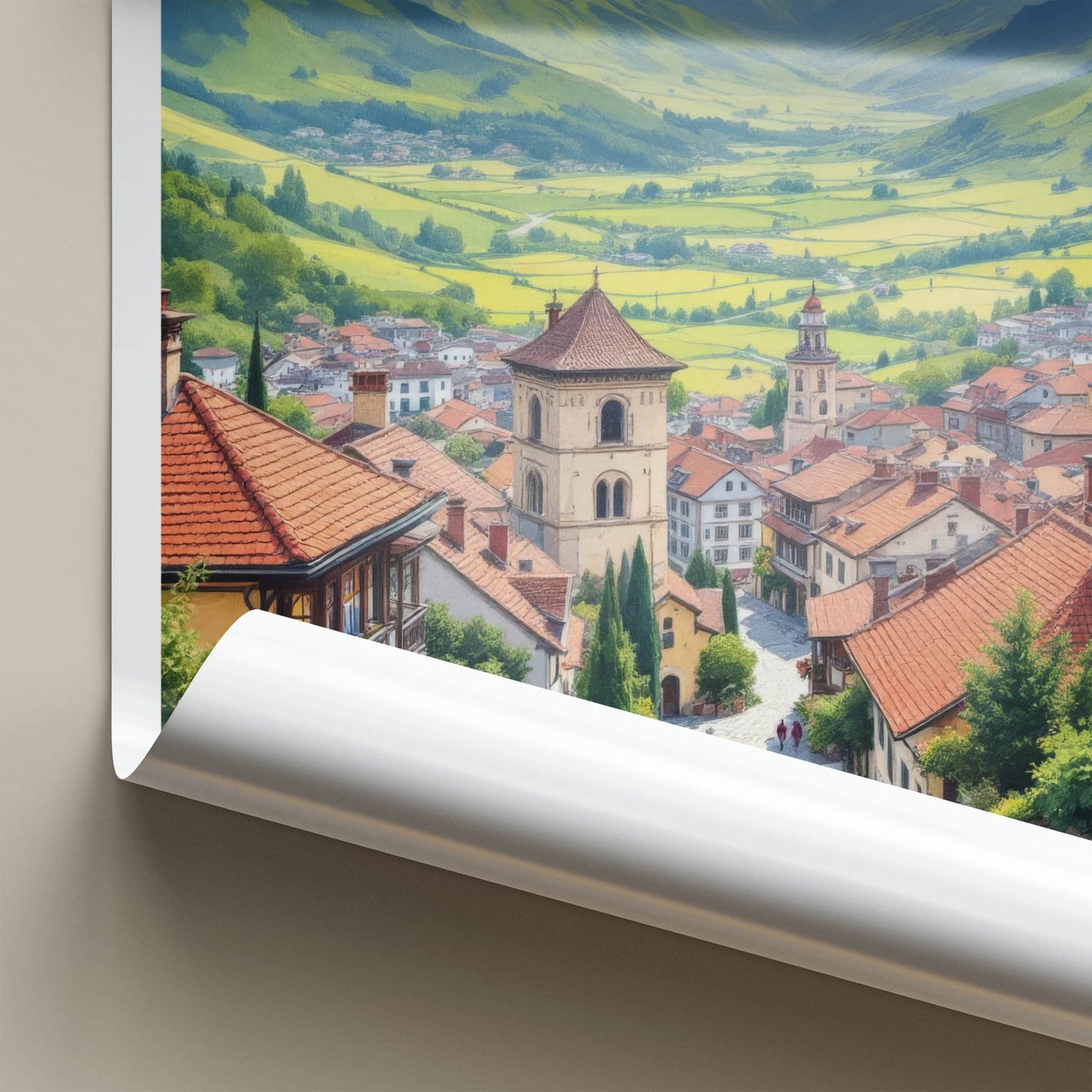 Sighnaghi Poster - Georgia Travel Art - Historic Hillside Town Home Decor