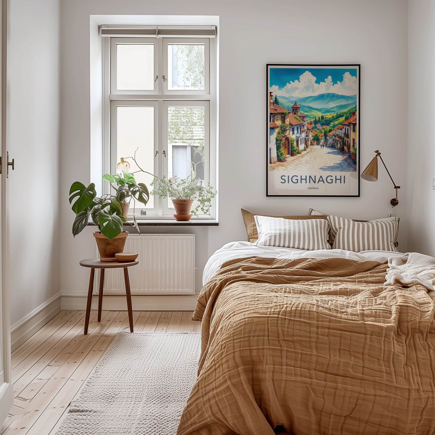 Sighnaghi Poster - Georgia Travel Art - Quaint Hillside Town Home Decor
