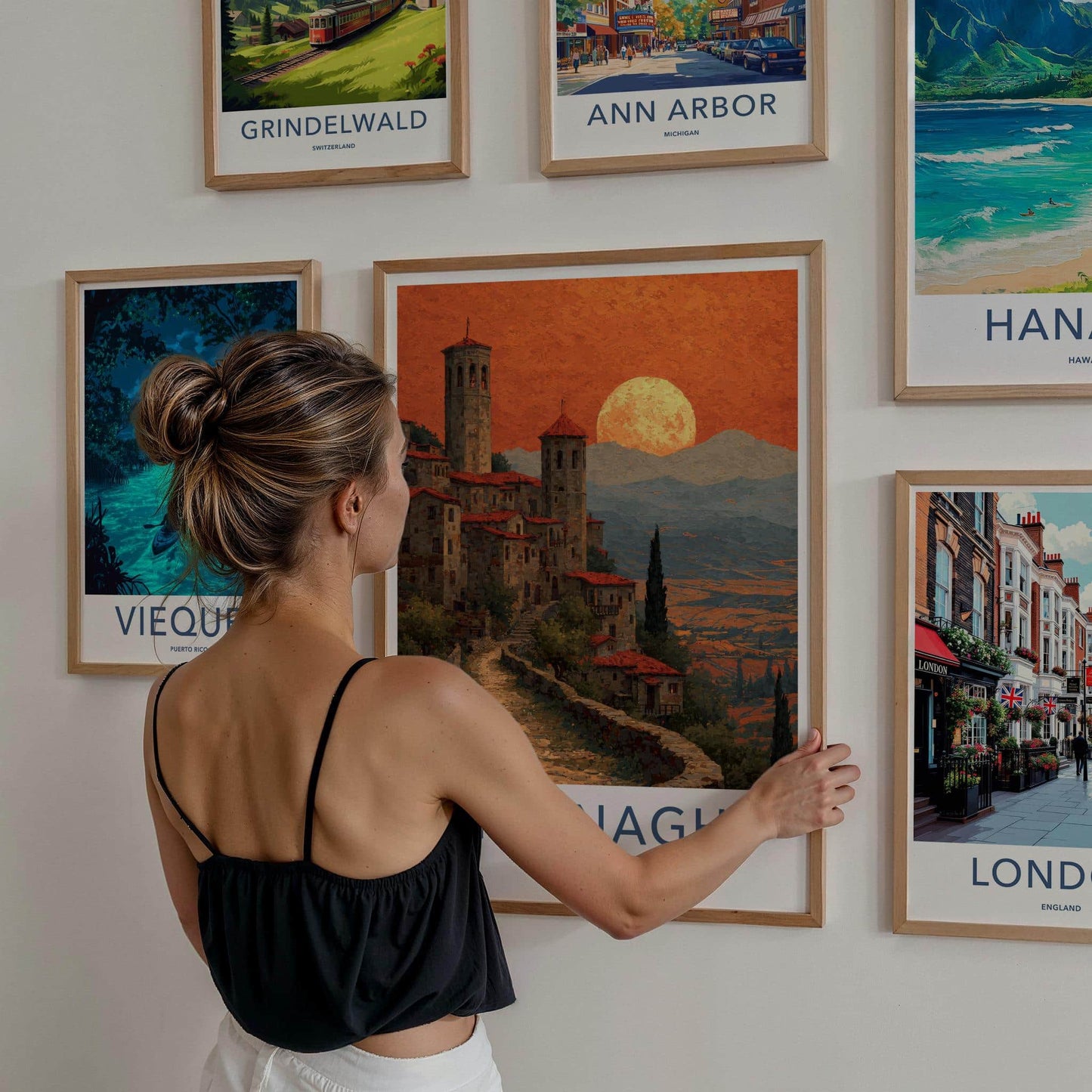 Sighnaghi Poster - Georgia Travel Print - Old World Village Lounge Decor