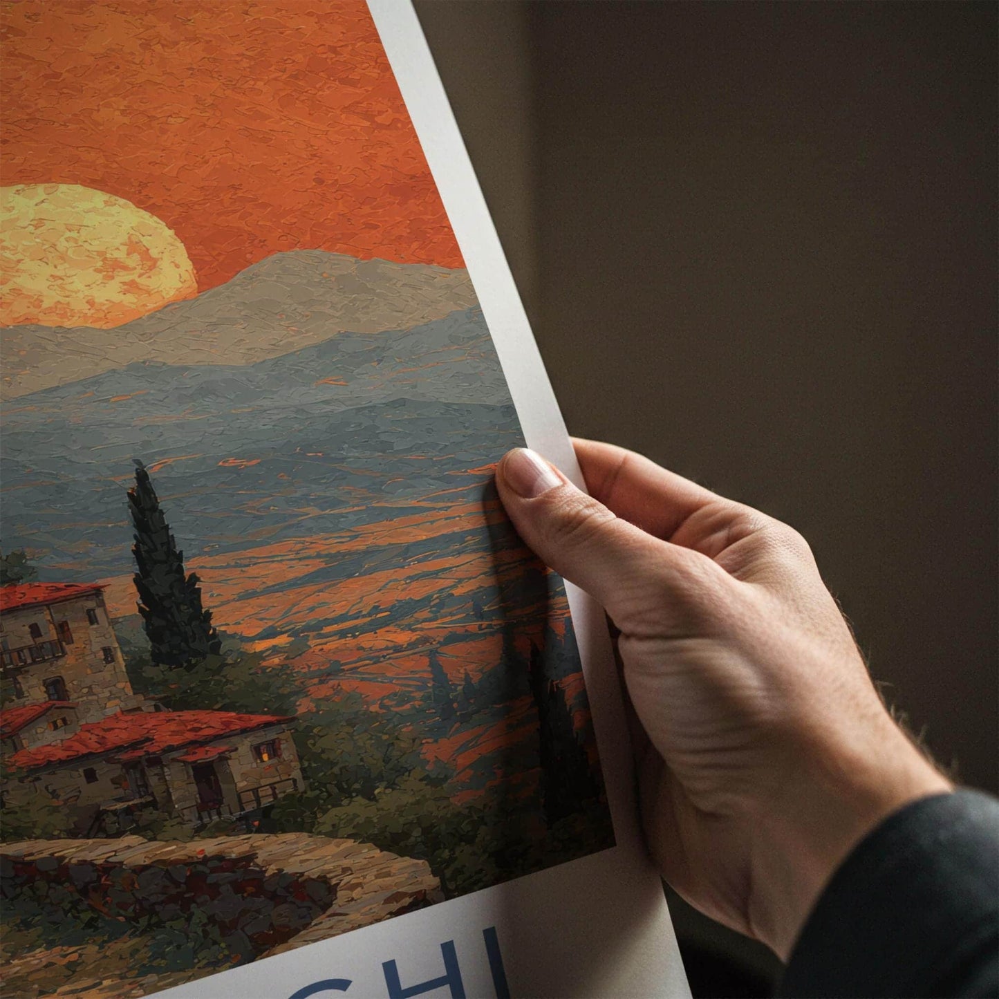 Sighnaghi Poster - Georgia Travel Print - Old World Village Lounge Decor