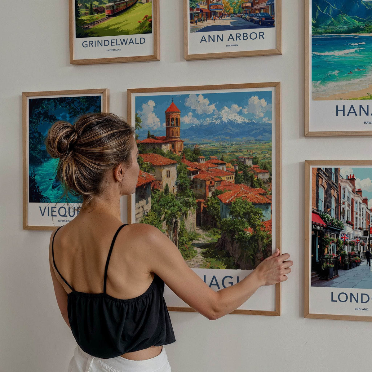 Sighnaghi Poster - Georgia Village Rooftops Fine Art Home Decor