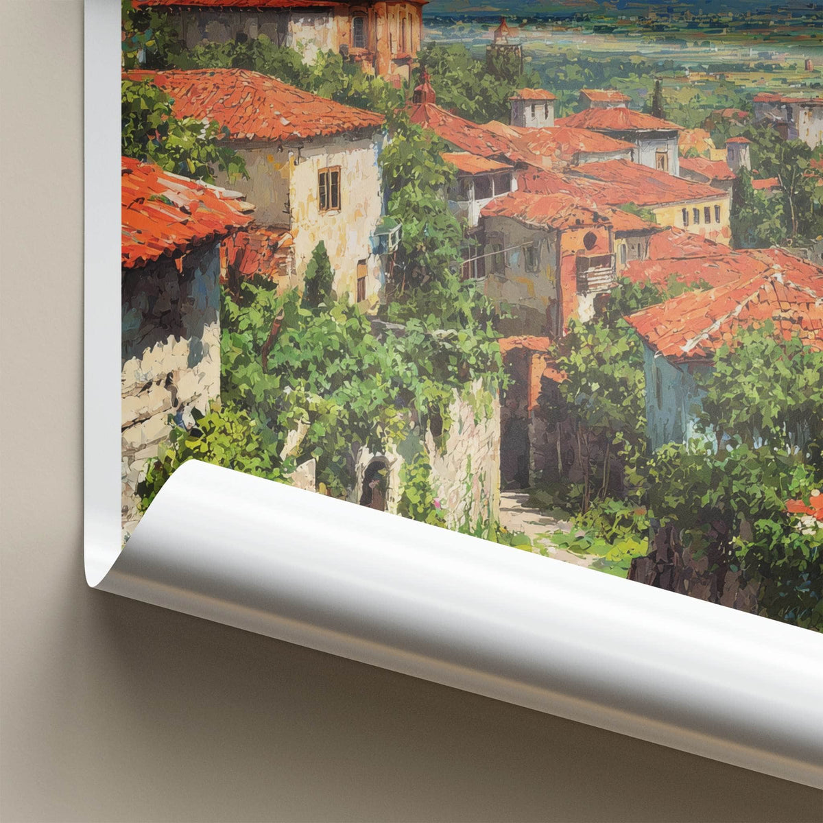 Sighnaghi Poster - Georgia Village Rooftops Fine Art Home Decor
