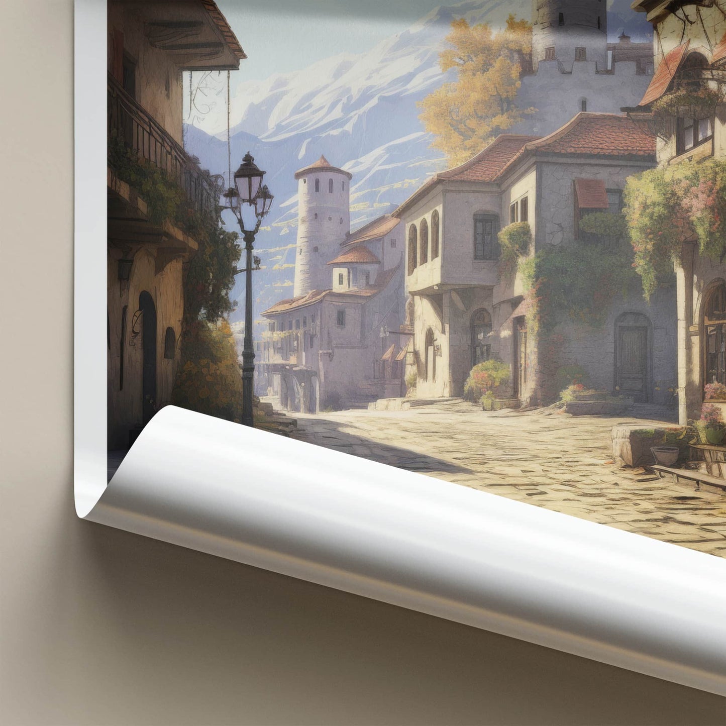 Sighnaghi Poster - Georgia Wall Art - Historic Town Towers Home Decor