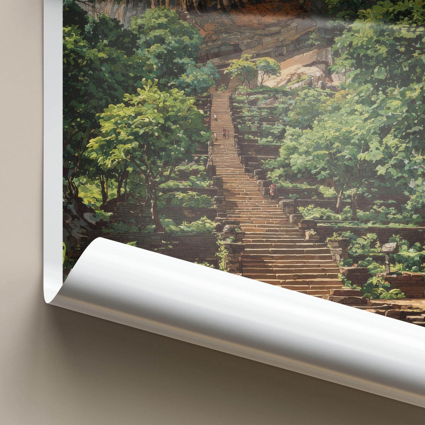 Sigiriya Poster - Sri Lanka Travel Art - Ancient Rock Fortress Home Decor