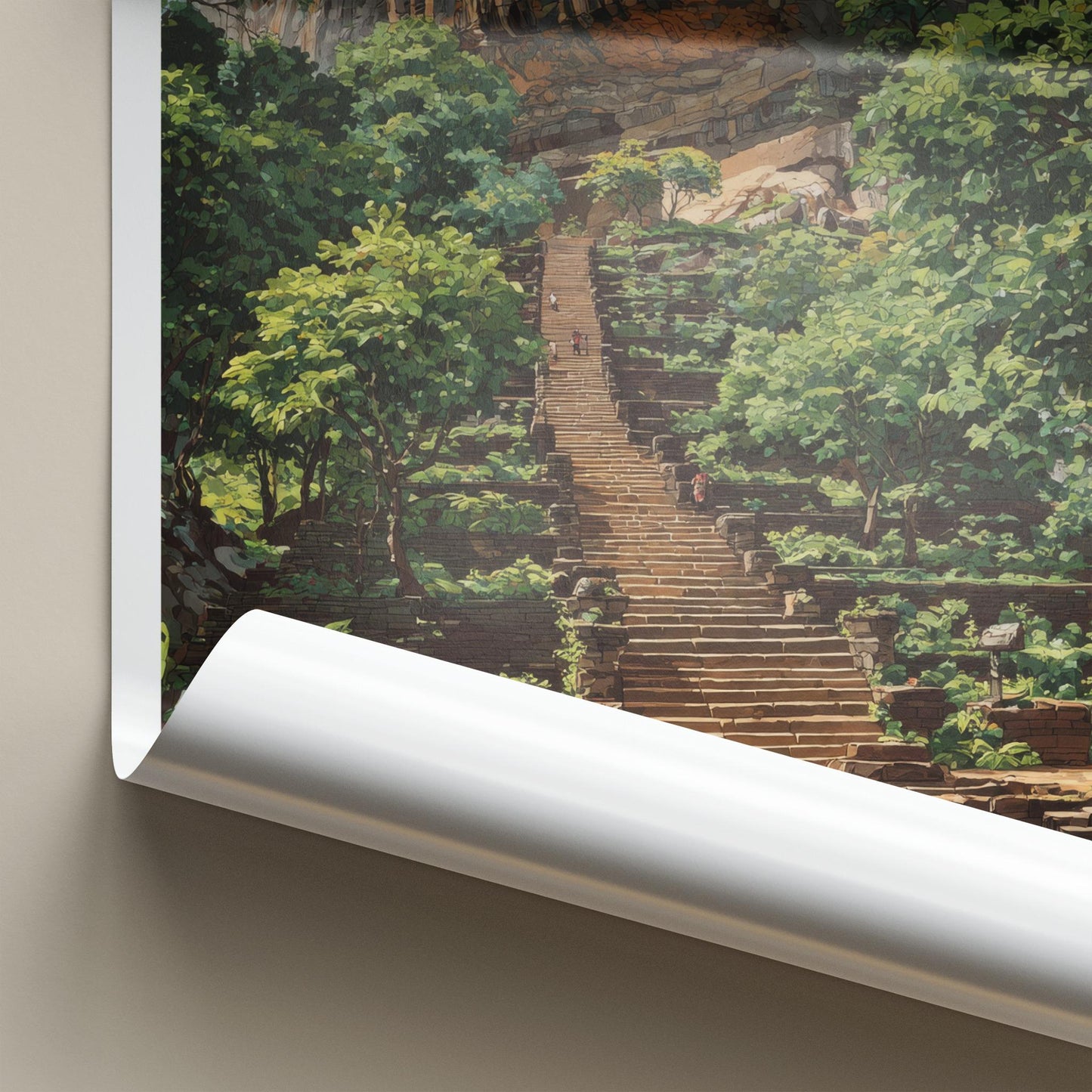 Sigiriya Poster - Sri Lanka Travel Art - Ancient Rock Fortress Home Decor