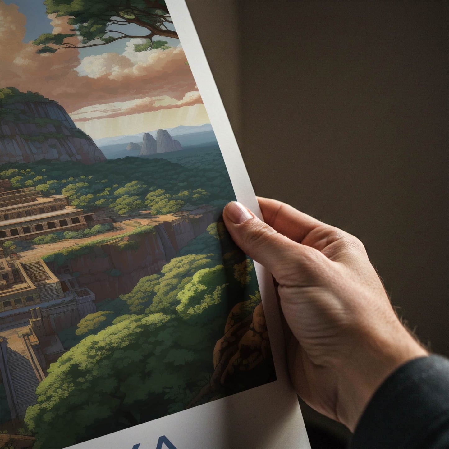 Sigiriya Poster - Sri Lanka Travel Art - Ancient Rock Palace Home Decor