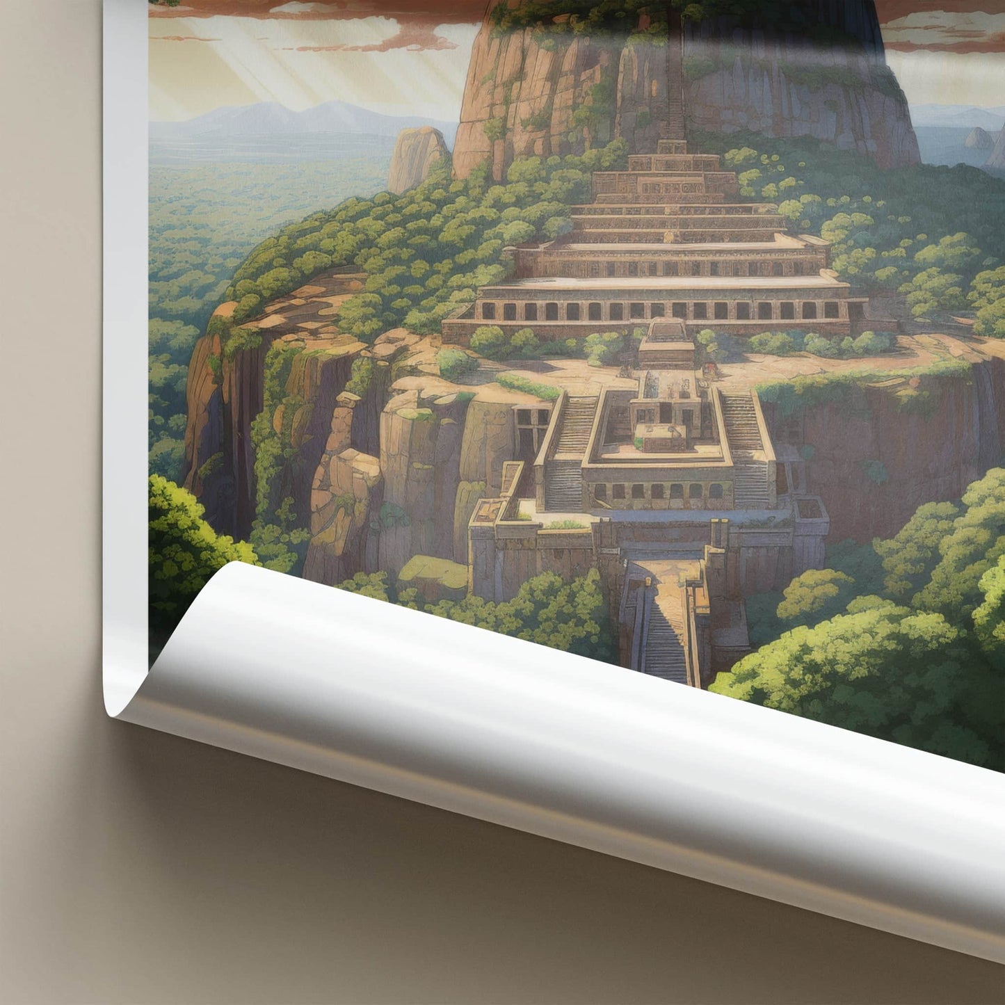 Sigiriya Poster - Sri Lanka Travel Art - Ancient Rock Palace Home Decor