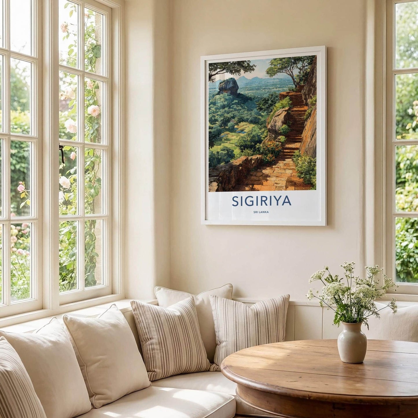 Sigiriya Poster - Sri Lanka Travel Art - Ancient Stone Steps Wall Decor
